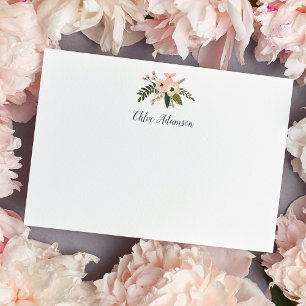 Pequeña Peach Meadow Personalizada Stationery Tarjeta plan