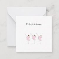 Pequeños bailarines de ballet Mini Tarjeta de agra