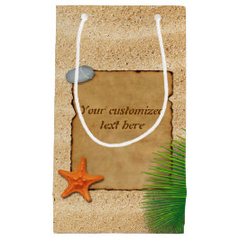 Pequeña Pergamino sobre fondo de arena - Bolsa de regalo p