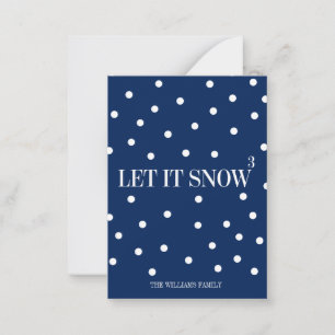 Pequeña Permitir Nieve Navidades Holiday Mini tarjeta de n