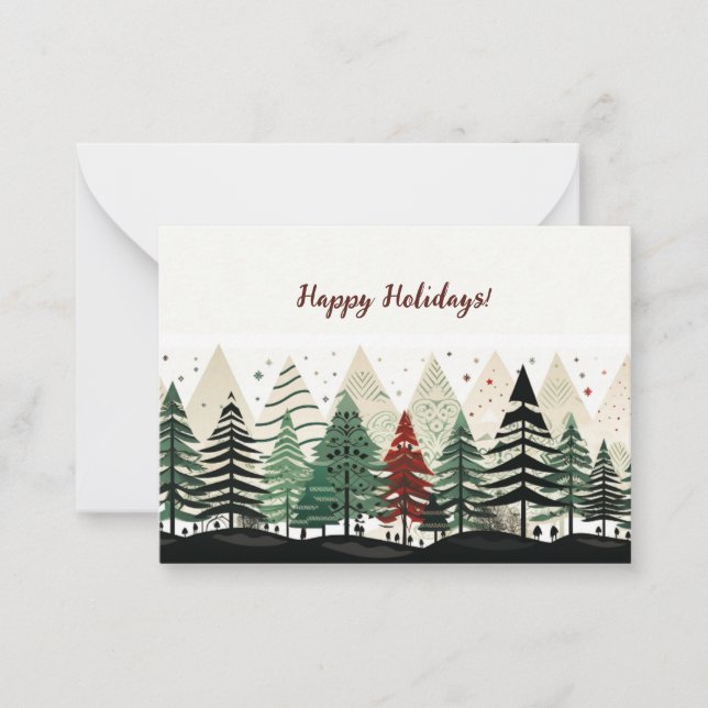 Pequeña Personalizable Holliday, tarjeta de Navidades. (Anverso)