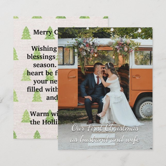 Pequeña Personalizado Nuestra Primera Tarjeta De Saludo De (Anverso / Reverso)