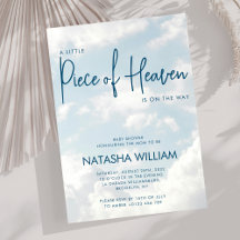 Pequeña pieza de la invitación de las nubes azules