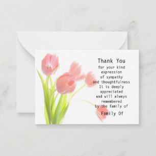 Pequeña Pintada De Tulip Gracias Tarjeta