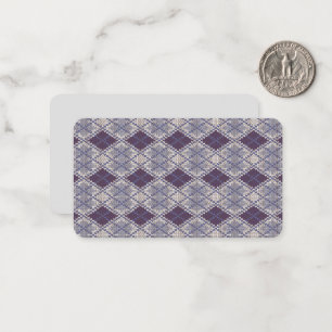 Pequeña PLUM ARGYLE TEJIDO 3.5x2 Tarjeta plana / Horizonta