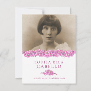 Pequeña Poema fotográfico rosa olvido-me-not con tarjeta f