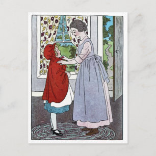 Pequeña postal de la Caperucita Roja