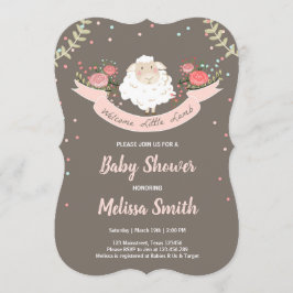 Pequeña primavera del rosa de la invitación de