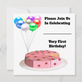 Pequeña Primera tarjeta de cumpleaños