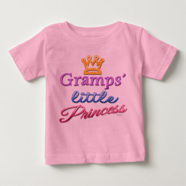 Pequeña Princesa de Gramps, bebé, camiseta (Anverso)