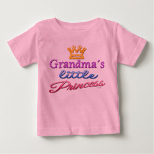 Pequeña princesa de la abuela bebé de la camiseta