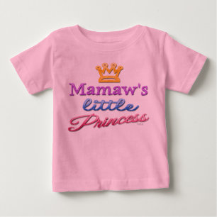 Pequeña princesa de Mamaw, bebé y camiseta