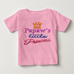 Pequeña princesa de Papaw, bebé y camiseta