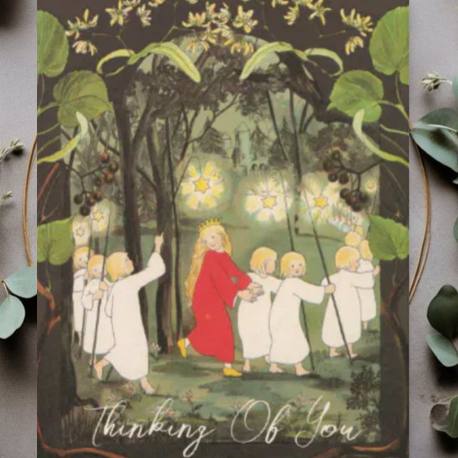 Pequeña Princesa en la tarjeta de saludo del bosqu (Subido por el creador)