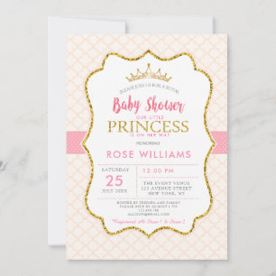 pequeña princesa invitación a la ducha de bebé