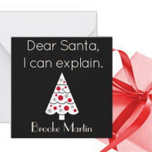 Querido Santa Tarjeta plana de Navidad Mini
