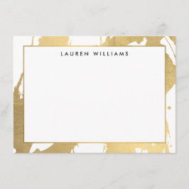 Pequeña Resumen de brochas de oro falsas en tarjeta de not