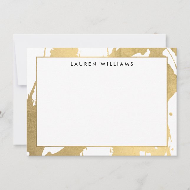 Pequeña Resumen de brochas de oro falsas en tarjeta de not (Anverso)