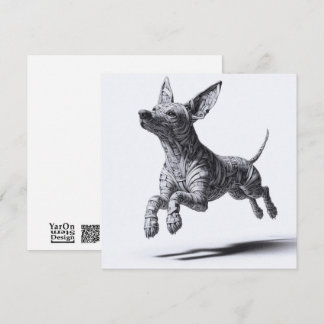 Pequeña Rolling Magazine Paper Xoloitzcuintli Tarjeta de f