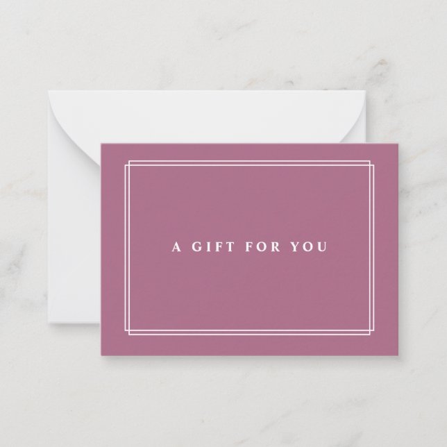 Pequeña Rubor de moda | Tarjeta de certificado de regalo v (Anverso)