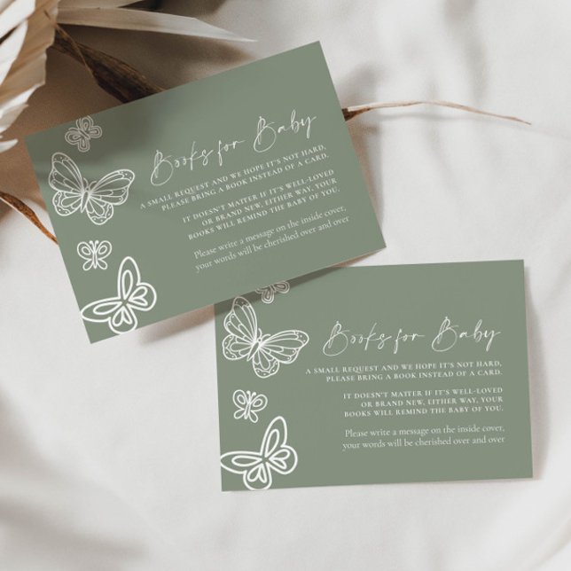 Pequeña Sage Green Books para la tarjeta del bebé (Subido por el creador)