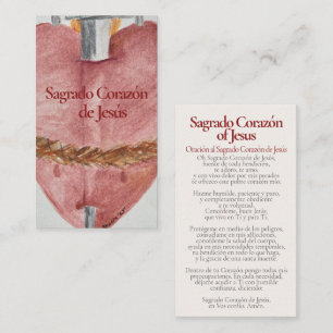 Pequeña Sagrado Corazón de Jesús - Tarjeta Católica Santa
