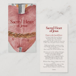 Pequeña Sagrado Corazón de Jesús Tarjeta Santa - Consagrac