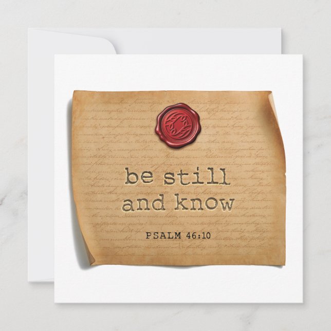 Pequeña SALMO 46:10 - Tarjeta Personalizada (Anverso)