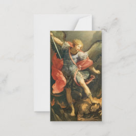 Pequeña San Miguel la Sagrada Tarjeta de Oración Arcángel