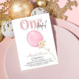 Pequeña señorita Maravillosa invitación de cumplea