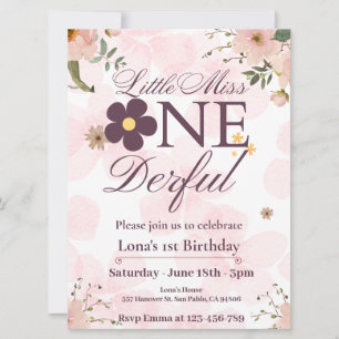pequeña señorita onemaravilloso 1ª invitación de c
