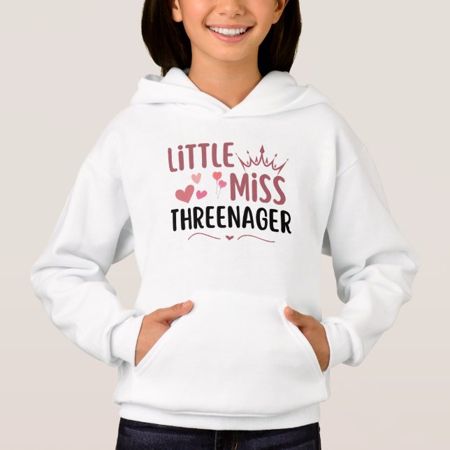 pequeña señorita threenager cumpleaños 3 3 años (Anverso)