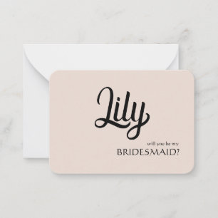 Pequeña ¿Serás mi tarjeta de Personalizable de la dama de