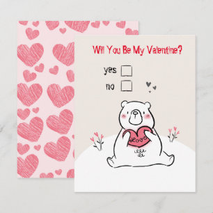 Pequeña ¿Serás Mi Tarjeta De San Valentín?