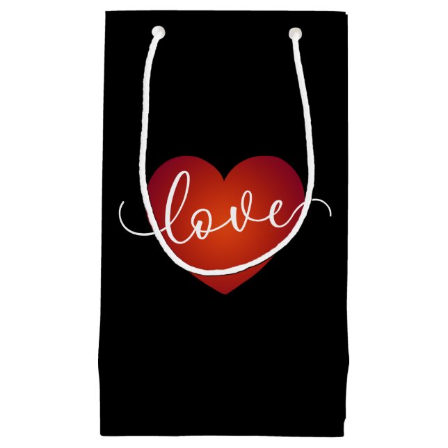 Pequeña Simple Love Calligraphy Valentine| Bolsa de regalo (Anverso)