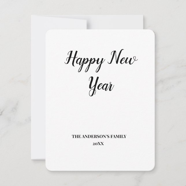 Pequeña simple mínimo añadir el texto tarjeta de año nuevo (Anverso)