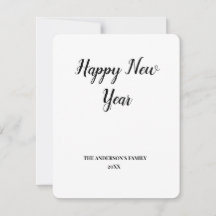 simple mínimo añadir el texto tarjeta de año nuevo