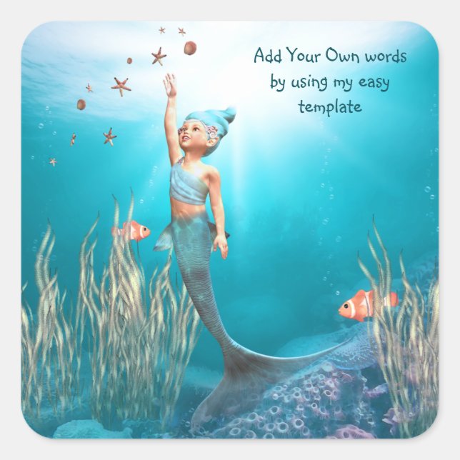 pequeña sirena 1 Pegatina (Anverso)