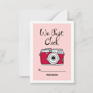 Pequeña Solo hacemos clic en la tarjeta de San Valentín de