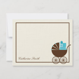 Pequeña Sweet Baby Carriage Baby Baby Baby Tarjeta de agra