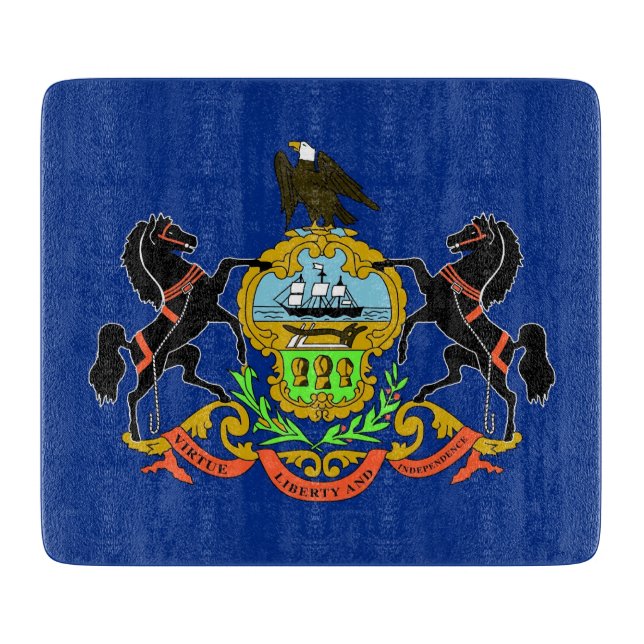 Pequeña tabla de cortar de vidrio con la bandera d (Anverso)