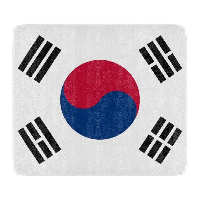 Pequeña tabla de corte con bandera de Corea del Su (Anverso)