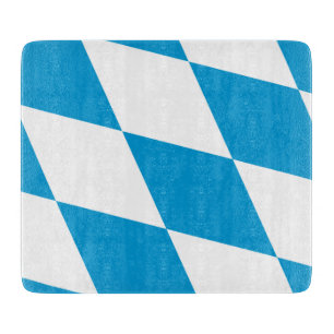 Pequeña tabla de corte de vidrio- bandera de Bavie