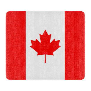 Pequeña tabla de corte de vidrio con bandera de Ca