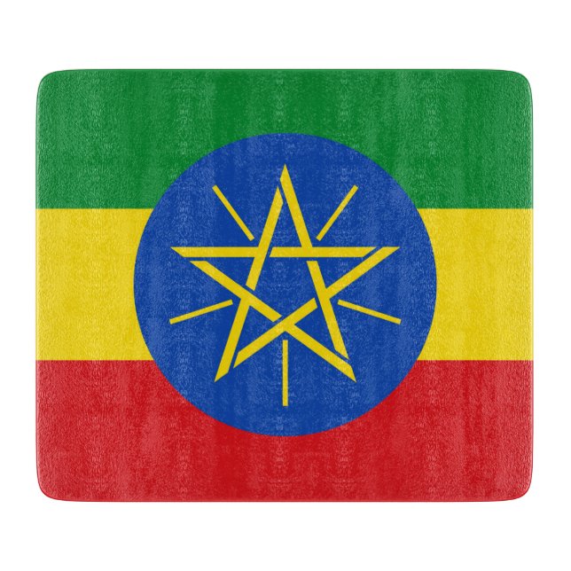 Pequeña tabla de corte de vidrio con bandera de Et (Anverso)