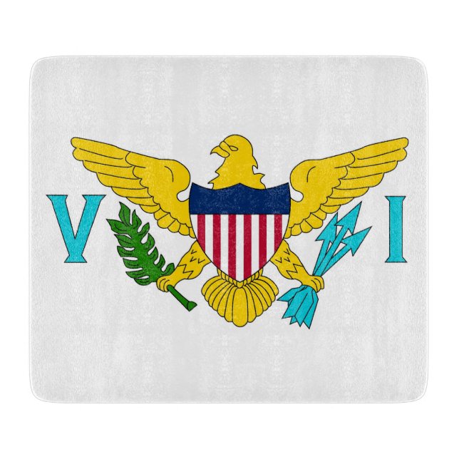 Pequeña tabla de corte de vidrio con bandera de la (Anverso)