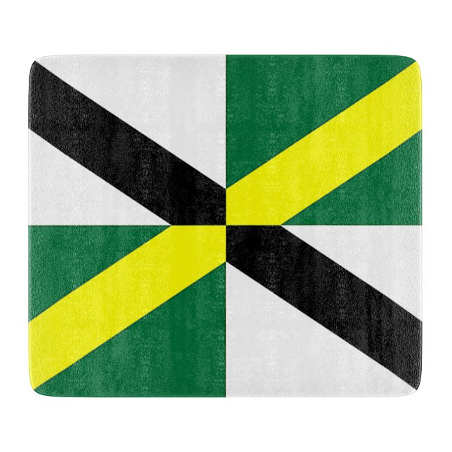 Pequeña tabla de corte de vidrio con bandera de Mo (Anverso)