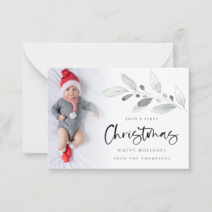 Pequeña Tamaño mini 1.ᵉʳ Navidades Tarjeta fotográfica p