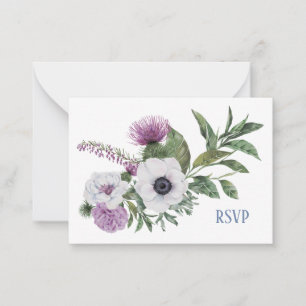 Pequeña Tarjeta Anemone y Thistle RSVP