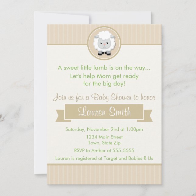 Pequeña tarjeta Baby Shower de invitación 5x7 (Anverso)